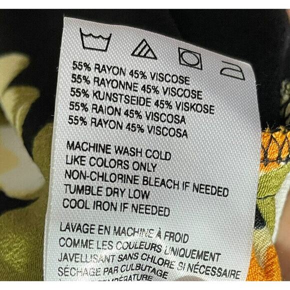 Rue Stiic Carter Split Floral Print Dress Size XS Open Back Midi Marigold Slit - Picture 8 of 8